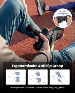 Masage Gun - Draagbaar Mini - Massagepistool Voor Herstel Bij Spierpijn - Massagepistool - Zwart - 14cm x 11cm x 5cm — thumbnail 3