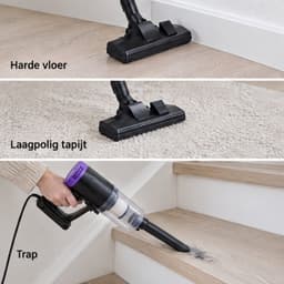 Cheqo® Steelstofzuiger met Snoer - 2 in 1 Stofzuiger en Kruimeldief - Handstofzuiger - Kruimelzuiger - Stofzuiger zonder Zak - Zakloze Cycloon Stofzuiger - Staande Lichtgewicht Stofzuiger voor Huisdieren en Dierenharen - met HEPA Filter — thumbnail 5