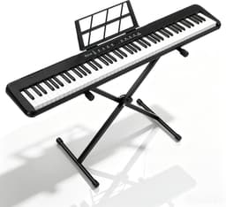 LEADZM Elektronische piano-keyboard- 88 toetsen - MIDI USB - 2000+ geluiden en ritmes - X-standaard + pedaal — thumbnail 2