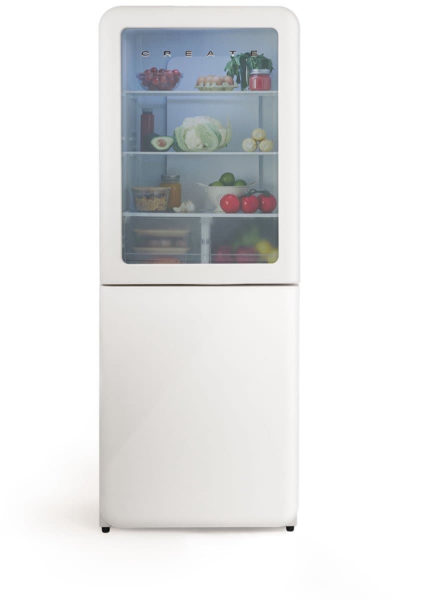 CREATE - 401L No Frost koel-vriescombinatie met kijkvenster in retrostijl - FRIDGE RETRO KNOCK KNOCK 401L — afbeelding 1