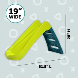 N Fold Junior Slide voor kinderen, voor binnen en buiten, groen, licht, opvouwbaar, snel en eenvoudig op te bergen, peuters van 18 maanden tot 5 jaar — thumbnail 2