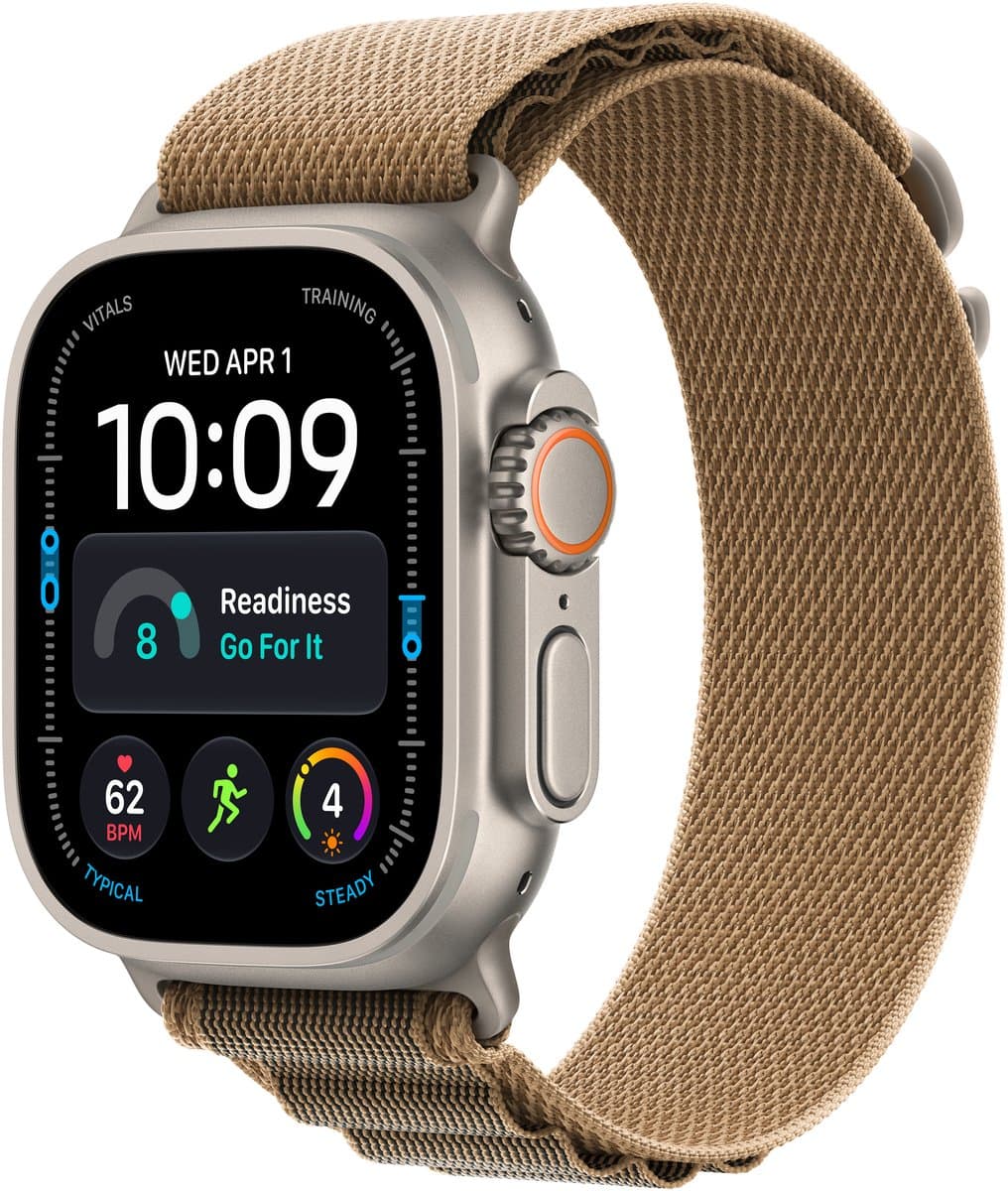 Apple Watch Ultra 4 - 49 mm - Natural Titanium - Beige Alpine-bandje - L — afbeelding 1