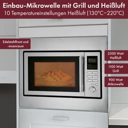 Bomann MWG 2216 - Inbouw Combi Magnetron - 25 Liter - Grill - Hetelucht - Inox — thumbnail 3