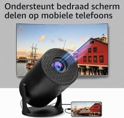 Draagbare Projector met Bluetooth en WiFi, 1080P Full HD-filmprojector Compatibel met TV Stick Smartphone-laptop, voor Binnen en Buiten — thumbnail 4