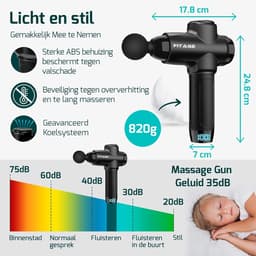 SnelShoppen - Massage Gun, Stille Massageapparaat met 30 Snelheidsniveaus, 12 Opzetstukken voor Diepe Weefselmassage, Perfect voor Rug, Schouders en L — thumbnail 4