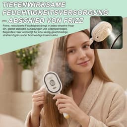 Spray Air Cushion Massage Comb Haarborstel met stoom, 3-in-1 stoomborstel, elektrische USB-C-stoomhaarborstel met 10 ml watertank, antistatisch voor krullend, golvend en glad haar — thumbnail 2