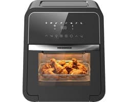 Heinner Heteluchtfriteuse – 2000W – 12L Capaciteit – Ovenfunctie – Digitaal Touchdisplay – Timer 60 min – Dehydrateren 24u – 8 Programma’s – Rotisserie – Zwart