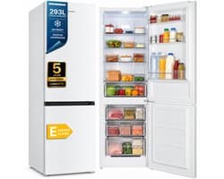 Heinner HCNF-HM293INVE++ Koel-vriescombinatie 293 L – No Frost – Inverter Compressor – Elektronische Bediening met Instelbare Thermostaat – Omkeerbare Deur – Wit – 5 Jaar Garantie