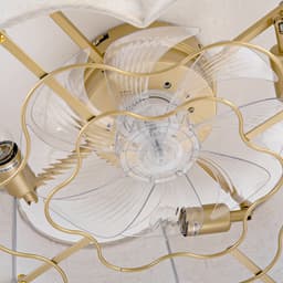 DESMIU Plafondventilator Met Verlichting – 50 cm – Zes Snelheden – Stof En Kunststof – Koperkleurig – Appbediening En Afstandsbediening — thumbnail 4