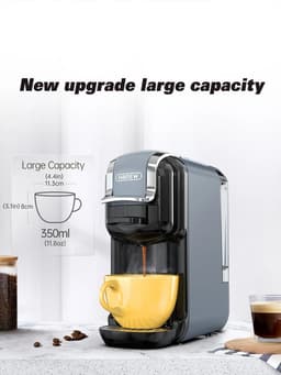 Lamor Koffiezetapparaat - Nespresso Machine - Espresso - Koffie Machines - Veelzijdig - Compact - 1450 W - 275 x 115 x 252 mm — thumbnail 4