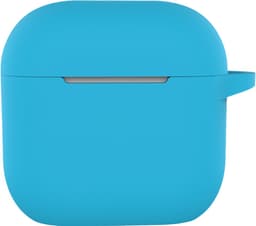 Hoesje - Geschikt voor Apple AirPods 5 - met Clip - Siliconen Hoes - Silicone Case Cover - Lichtblauw — thumbnail 1