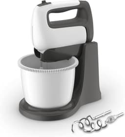 REN® Mixer met mengkom - Mixer - Mixer met mengkom keukenmachine - Wit/Zwart - ‎28cm x 10cm x 32cm — thumbnail 1