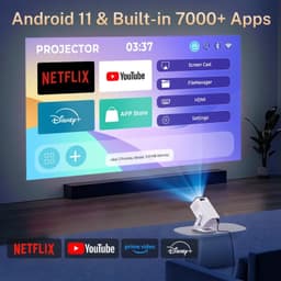 Mini beamer - Mini projector - draagbare beamer - WiFi 6 & Bluetooth 5.0 - 4K support - korte projectieafstand - Home Cinema — thumbnail 2