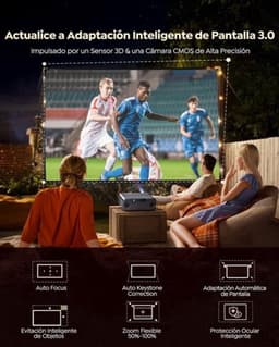 Beamer Draagbaar - 1200 ANSI Lumen - 1920 x 1080 Resolutie - LCD Scherm - Bluetooth En HDMI - Voor Thuisbioscoop En Presentaties — thumbnail 4