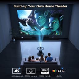 Beamer Draagbaar - 1080p Full HD WiFi Bluetooth - 1920 x 1080 Resolutie - LCD - Voor Thuisbioscoop — thumbnail 3