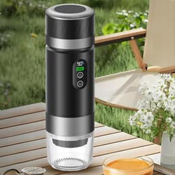 Draagbaar Koffiezetapparaat - Mini Koffiemachine - Capsule Koffiezetter - 20 Bar - Poeder & Capsules - Warm & Koud Zetten - USB-C Oplaadbaar - Kleine Espressomachine - Voor Thuis & Kantoor & Kamperen & Reis — thumbnail 5