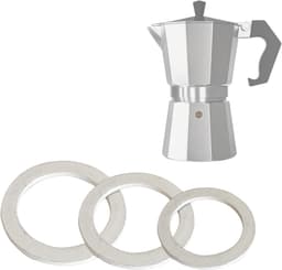 Set van 3 rubberen reserveafdichtingen voor espresso-maker Moka, 4 maten verkrijgbaar, 1-2-3-6 kopjes, compatibel met de meest gangbare merken, Made in Italy (1 kopje) — thumbnail 1