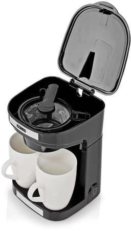 Koffiezetapparaat 2 Kopjes – Compact Filterkoffieapparaat 0,25L – Herbruikbaar Filter – 450W – Zwart — thumbnail 4