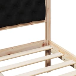 Bedframe zwart, 80 x 200 cm, massief grenen — thumbnail 2