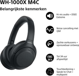 Sony WH-1000XM4C (2026) – Draadloze Noise Cancelling koptelefoon - Zwart — thumbnail 4