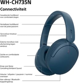Sony WH-CH735N Blauw — thumbnail 4