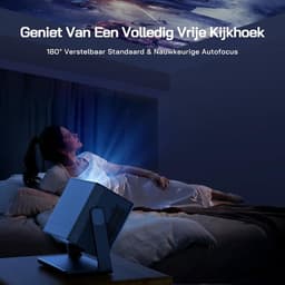 4K Smart Beamer - Netflix Ondersteuning - Autofocus en Keystone Correctie - 900 ANSI Lumen - WiFi 6 - Bluetooth 5.2 - 180° Verstelbare Standaard - Tot 300 Inch Scherm — thumbnail 4