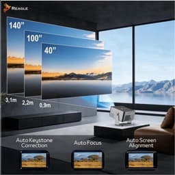 Beamer Full HD 1100 ANSI Lumen - 1080p 4K Upscaling - LED Projector - Draagbaar - Voor Thuisbioscoop Gaming En Outdoor — thumbnail 5