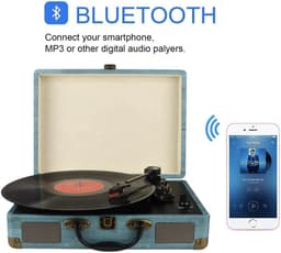 DIGITNOW Platenspeler - Ingebouwde Speakers - Auto-stop - Retro - Vintage - Bluetooth — thumbnail 2