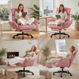 Dowinx Gamingstoel Roze – Ergonomische Bureaustoel met Massage en Pocketvering – Verstelbare Rugleuning – PU Leer – Grote Comfortabele Game Stoel — thumbnail 3