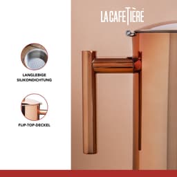 La Cafetière Percolator - Espresso Maker 10 Kopjes - 600 ml - RVS met Koperafwerking - Geschikt voor Inductie — thumbnail 3