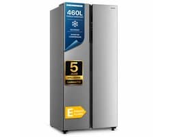 Heinner HSBS-M460NFINVXE++ American Side-by-Side Koelkast – 460 L – Total No Frost – Inverter Compressor – Energieklasse E – Touchbediening – Super Cooling – Super Freeze – Open-deur Alarm – Kinderslot – RVS – 5 Jaar Garantie