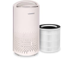 VONROC Luchtreiniger – 3-traps filter met HEPA – CADR 200 m³/u – wifi & app-bediening – voor ruimtes tot 25 m² – Beige