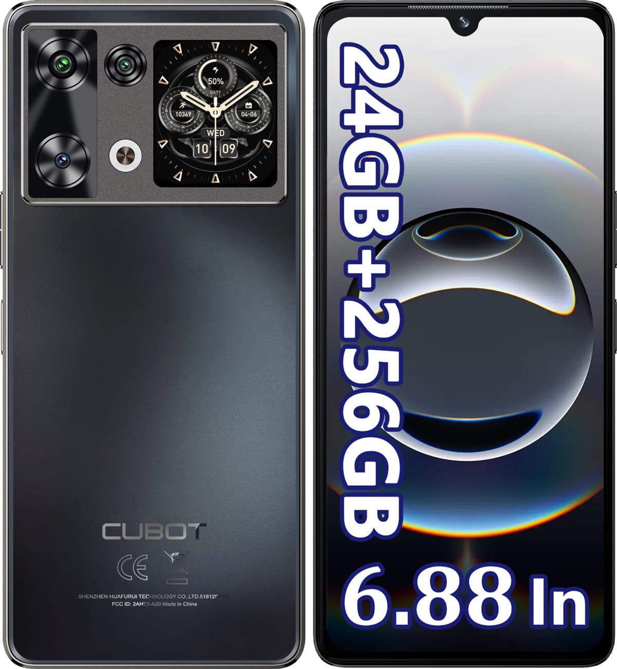 CUBOT P90 4G Smartphone 24GB RAM-256GB ROM-6,88" 120Hz HD-64MP Camera-5100mAh-Android15 — afbeelding 1