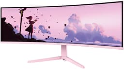 Arozzi Nova 49" v2 Gaming Monitor - Curved - DQHD VA - 165Hz - USB-C - Roze — thumbnail 5