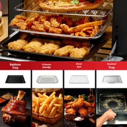 Airfryer oven 30L met broodroosterfunctie, snelle luchtcirculatie, handmatige bediening, 1800W, pizzaformaat — thumbnail 3