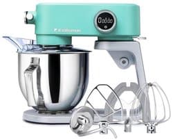 Krachtige Metalen Keukenmachine 5L - 8 Snelheden & Timer - Inclusief Garde, Deeghaak & Mixer
