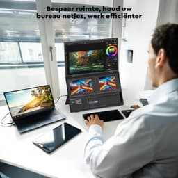Laptop Scherm Extender 15.6 Inch – Dual Monitor FHD IPS – 360° Draaibaar – USB-C – 1080p — thumbnail 2