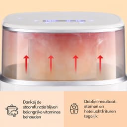 Airfryer Met Stoomfunctie - 7,5 Liter - 1500 W - 16 Kookprogramma’s - Touchscreen - Instelbare Temperatuur - Timer - Vaatwasserbestendige Onderdelen - Crème — thumbnail 4
