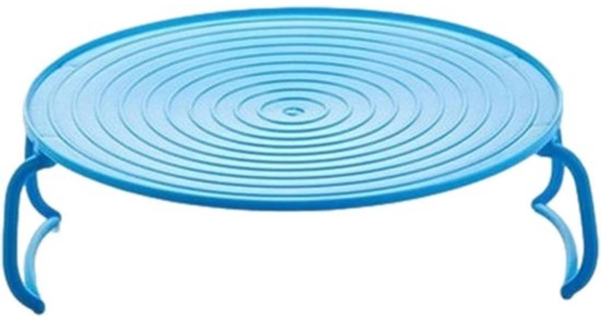 Magnetronstapelaar - Dubbele plaat - Voor het verwarmen van voedsel - Opvouwbaar ontwerp - 23,5 cm - Blauw — afbeelding 1