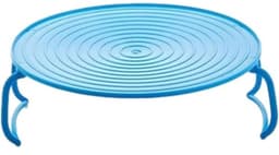 Magnetronstapelaar - Dubbele plaat - Voor het verwarmen van voedsel - Opvouwbaar ontwerp - 23,5 cm - Blauw — thumbnail 1