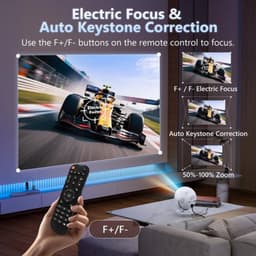 Beamer Draagbare LED - Elektrische Focus 1024x720 Resolutie - 3840x2160 4K Compatibel - WiFi 6 Bluetooth 5.2 - Thuisbioscoop Projector — thumbnail 3