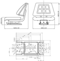 Zitplaats Tractor – Zitplek Buiten – Stoel Grasmaaier – ATV Zitting – Boerderij Zitmeubel – Duurzaam PVC – Stevige Metalen Basis — thumbnail 1