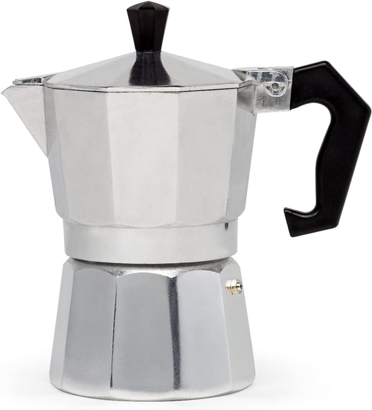Mokapot - Waterreservoir 100 ml - Gegoten Aluminium - Zilver - Voor Gas, Elektrische en Keramische Kookplaten - Niet voor Inductie — afbeelding 1
