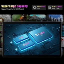 Tablet 15.6 Inch Grijs - Android 14 Besturingssysteem - 8 GB RAM - 128 GB Opslag - IPS Scherm - Voor Zakelijk En Multimedia — thumbnail 4