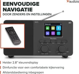 Audizio Rosta DAB radio - Digitale radio met Bluetooth - 40W - Houtlook — thumbnail 3