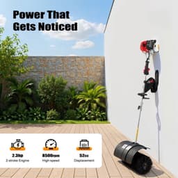 Grasmaaier Benzine 52cc - 1,7 kW Vermogen - PA6 Nylon Materiaal - Zwart - Tuinveger — thumbnail 1