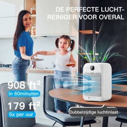 KLS® Luchtreinigers met Hepa Filter - Luchtreiniger Hepa Filter - Luchtreiniger - Wit - 15cm x 16cm x 25cm — thumbnail 4