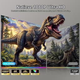 Beamer Native 1080p Full HD - Android 14 Smart Systeem - 16W Hi-Fi Luidsprekers - LCD Display - Voor Thuisbioscoop — thumbnail 4