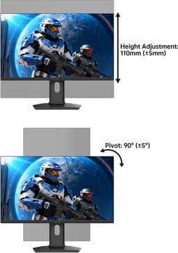 KTC H24F7-2 23,8 Inch Gaming Monitor - Full HD 1080p Fast IPS - 240Hz - 1ms MPRT - HDR400 - FreeSync & G-Sync - VESA 100x100 - Hoogte Verstelbaa — thumbnail 3