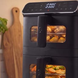 Salter VertiCook Ultra View 9L Dual Drawer Airfryer - Kijkvensters — thumbnail 4